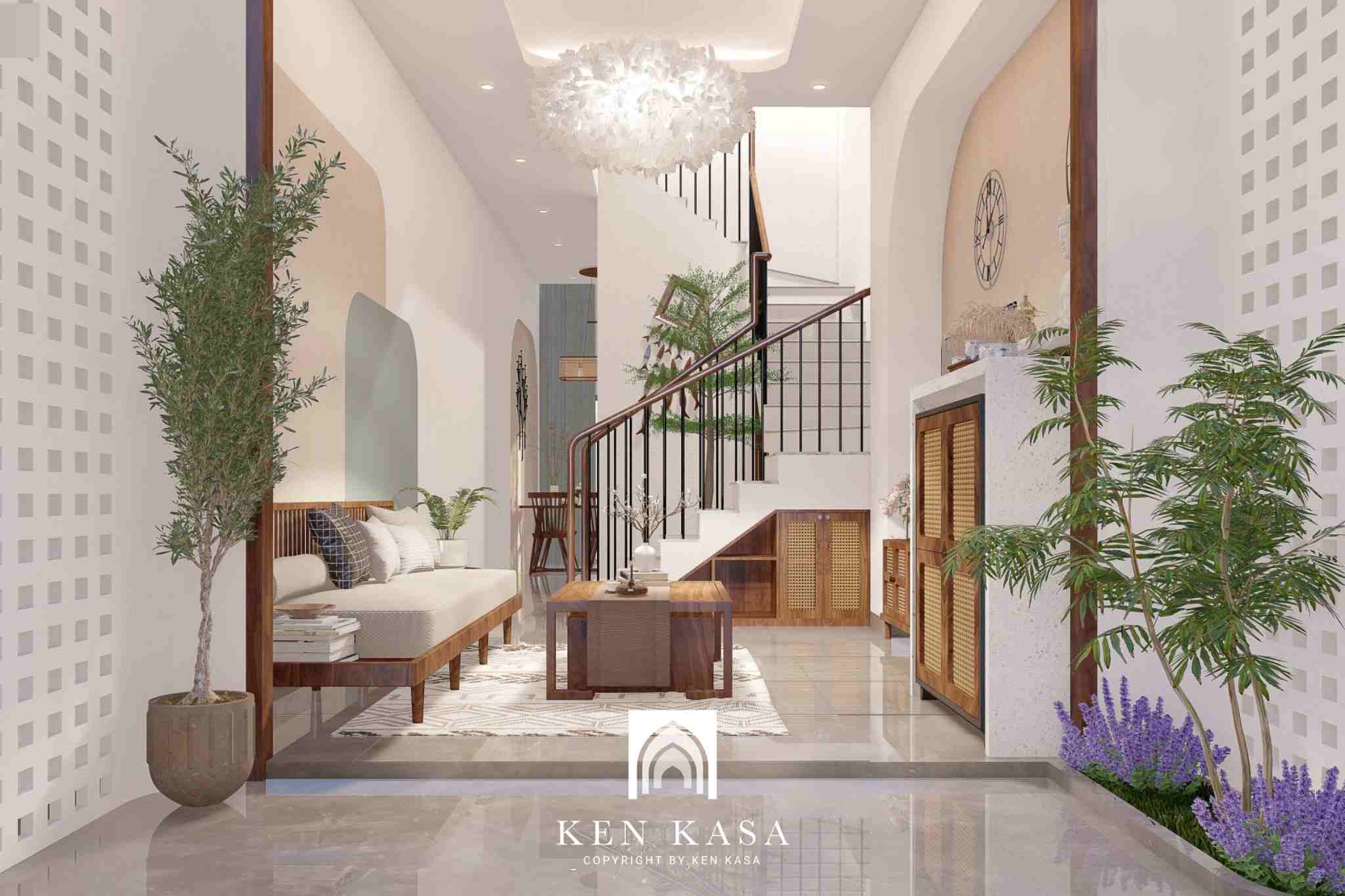 Diện tích được tối ưu khi thiết kế homestay nhà ống 